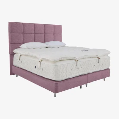 Furniture Village Harrison Spinks - Stately Grantley Divan Set with Mattress Topper - King Size - Pink