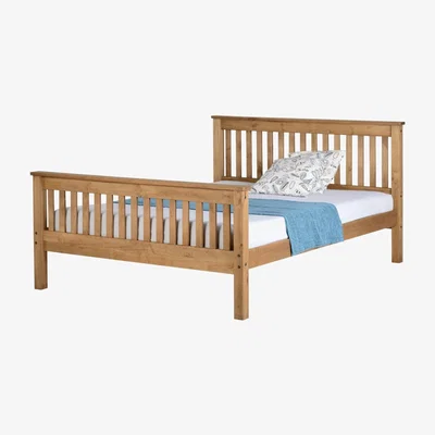 Furniture123 Seconique Monaco King Size Bed Frame in Distressed Waxed Pine