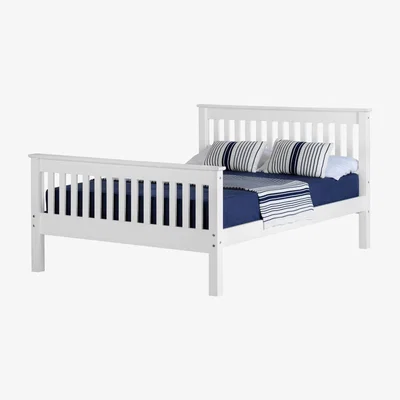Furniture123 Seconique Monaco King Size Bed Frame in White with High Foot End