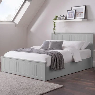 Furniture123 Maine Dove Grey King Ottoman Storage Bed - Julian Bowen