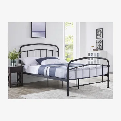 Furniture123 LPD Halston Black Metal King Size Bed Frame
