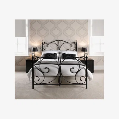 Furniture123 LPD Black Metal King Size Bed Frame - Florence
