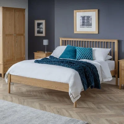 Furniture123 Julian Bowen Solid Oak King Size Bed Frame - Cotswold