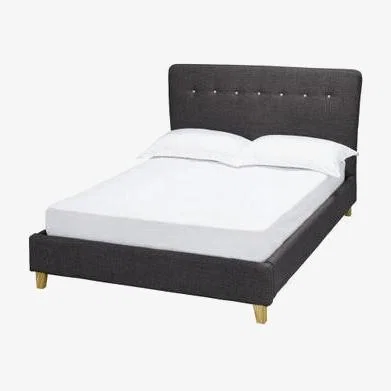 Furniture123 LPD Portico King Size Bed Frame in Dark Grey Fabric