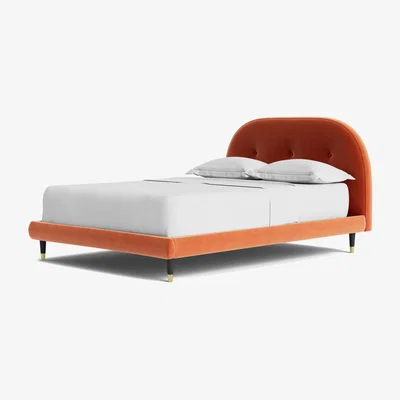 Habitat Swoon Southwark Kingsize Velvet Bed Frame - Burnt Orange