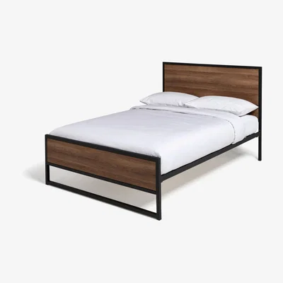 Habitat Habitat Nomad Kingsize Bed Frame - Black and Wood