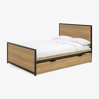 Habitat Habitat Loft Living Kingsize Storage Bed Frame - Oak