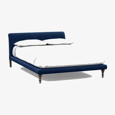 Heal's Scp Oscar Bed King Broad Weave Lagoon