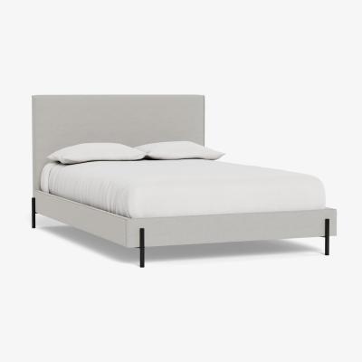 Heal's Heal's Tortona King Bed Capelo Linen-Cotton Sea Salt Black Feet