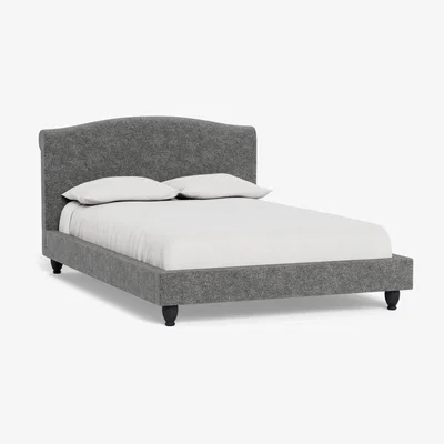 Heal's Heal's Devon King Bed Melton Wool Shale Black Beech Feet