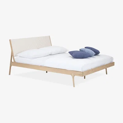 Heal's Gazzda Fawn King Size Bed White Webbing With Slats - Heal's UK Bedroom Furniture