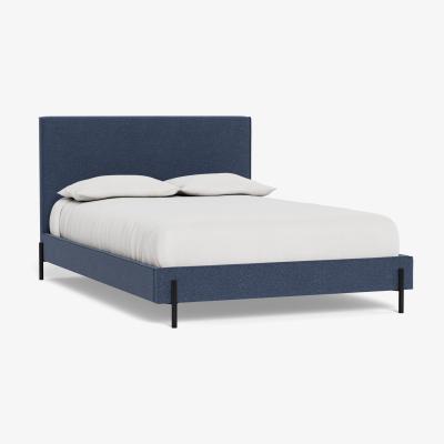Heal's Heal's Tortona King Bed Boucle Indigo Black Feet