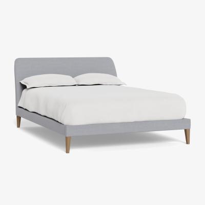 Heal's Heal's Wallis Bedstead King Brushed Cotton Pewter Black - Heal's UK Bedroom Furniture