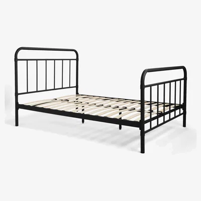 John Lewis John Lewis ANYDAY Dorm Metal Bed Frame, King Size, Matt Black