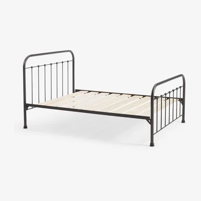 John Lewis Wrought Iron And Brass Bed Co. Edward Iron Bed Frame, King Size, Bronze