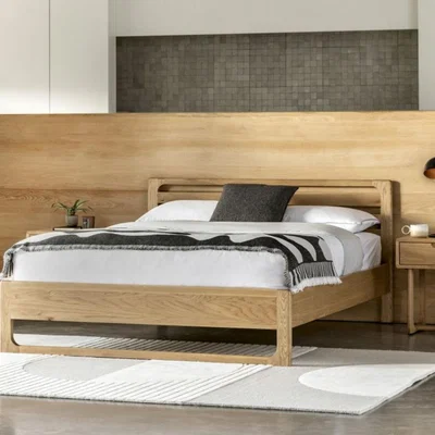 Knees Langley Oak King Size Bed - Natural