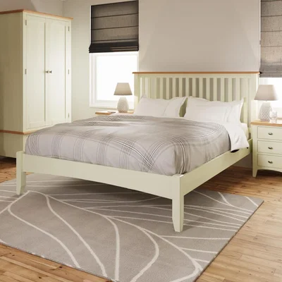 Knees Galileo Pure White King Size Bed Frame