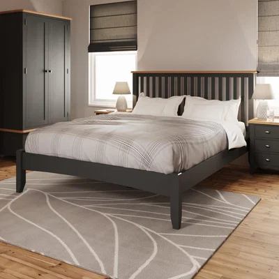 Knees Galileo Grey King Size Bed Frame