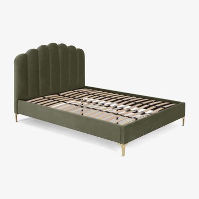Made.com Delia Super King Size Bed, Sycamore Green Velvet