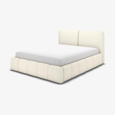 Made.com Maxmo Super King Size Bed with Storage Drawers, Ivory White Boucle