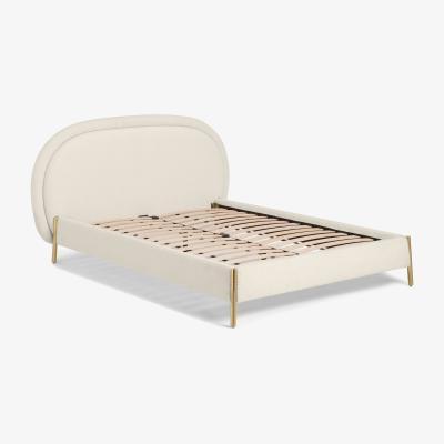 Made.com Shelia King Size Bed, Whitewash Boucle
