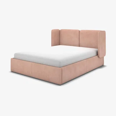 Made.com Ricola Super King Size Ottoman Storage Bed, Heather Pink Velvet