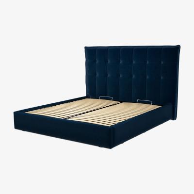 Made.com Lamas Super King Size Ottoman Storage Bed, Regal Blue Velvet