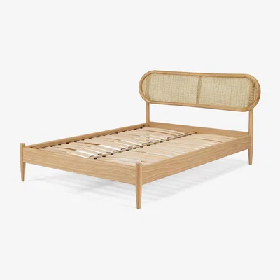 Made.com Reema King Size Bed, Cane & Oak