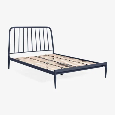 Made.com Alana King Size Bed, Deep Navy