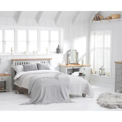 Oak&More Somerset Oak and Grey King Size Bed