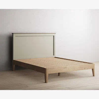 Oak&More Ancona Oak and Soft Green Painted King Size Bed