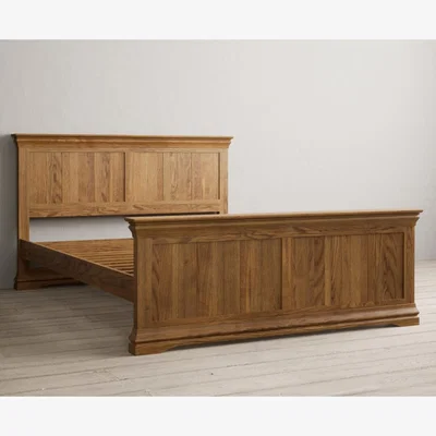 Oak&More Burford Rustic Solid Oak King Size Bed
