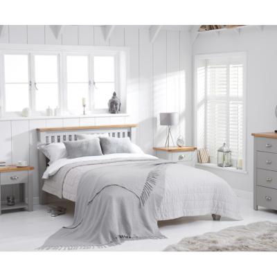 Oak&More Seville Oak and Grey King Size Bed