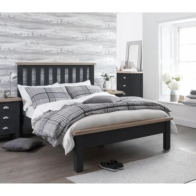 Oak&More Eden Oak and Grey King Size Bed