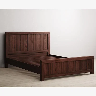 Oak&More Dakota Dark Acacia and Metal King Size Bed