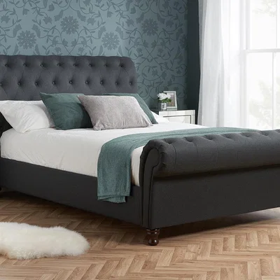 Olivia's Olivia's Caspian Bed in Charcoal / Kingsize