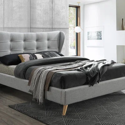 Olivia's Olivia's Hudson Fabric Bed in Dove Grey / Kingsize