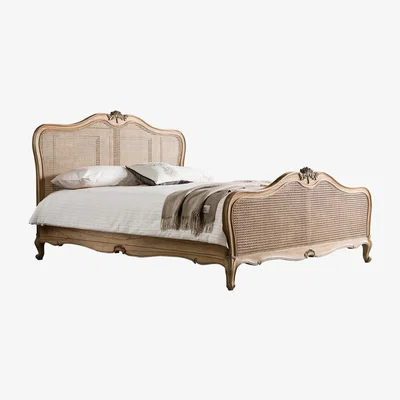 Olivia's Gallery Interiors Chic King Size Cane Bed Weathered