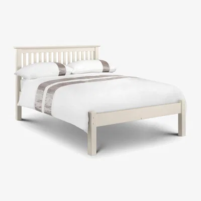 Downtown Julian Bowen Barcelona Bed Low Foot End Stone White - King