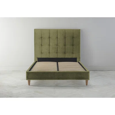 Perch and Parrow Hopper 5' King Ottoman Bed Frame in Juniper Green