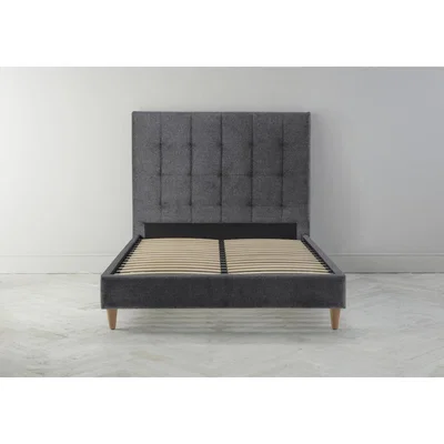 Perch and Parrow Hopper 5' King Ottoman Bed Frame in Crow Black