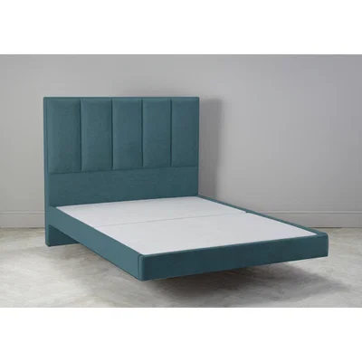 Perch and Parrow Waft 5' King Size Bed Frame in Steel Blue