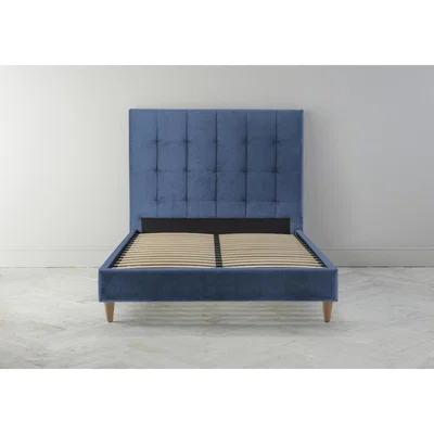 Perch and Parrow Hopper 5' King Bed Frame in Oxford Blue