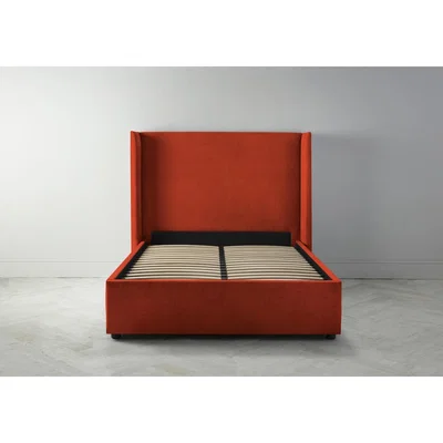 Perch and Parrow Suzie 5' King Bed Frame in Marmalade Orange