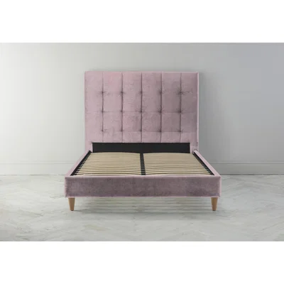 Perch and Parrow Hopper 5' King Ottoman Bed Frame in Portrait Pink
