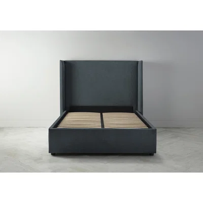 Perch and Parrow Suzie 5' King Bed Frame in Denim Blue
