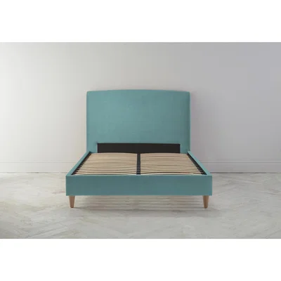 Perch and Parrow Ted 5' King Ottoman Bed Frame in Turkish Blue