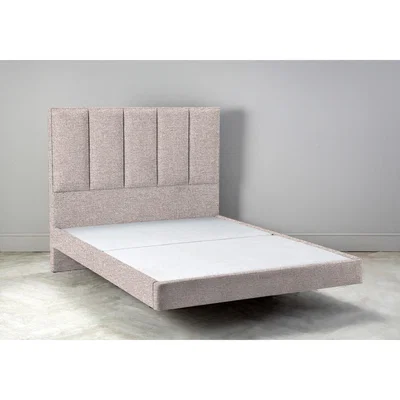 Perch and Parrow Waft 5' King Size Bed Frame in Blush Pink