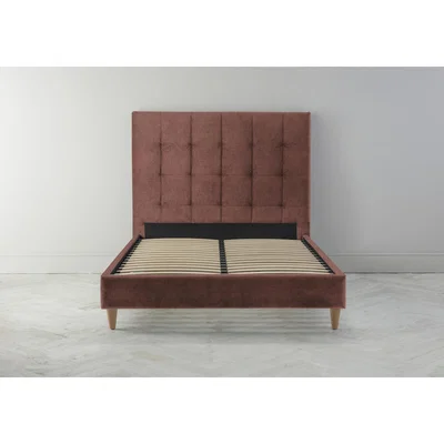Perch and Parrow Hopper 5' King Ottoman Bed Frame in Cinnamon Latte
