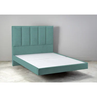 Perch and Parrow Waft 5' King Size Bed Frame in Turkish Blue